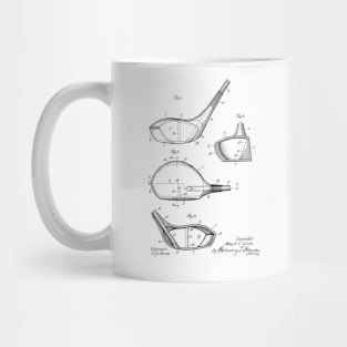 Golf Club Vintage Patent Hand Drawing Mug